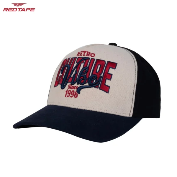 Sand Ash & Navy Colourblocked Baseball Unisex Cap for Men & Women