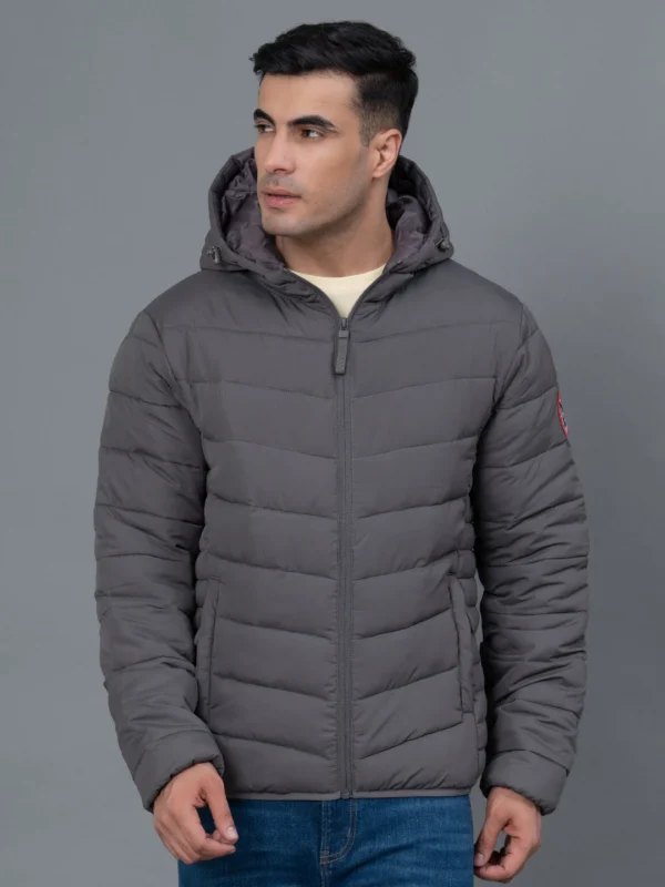 Casual Padded Jacket with Hood for Men